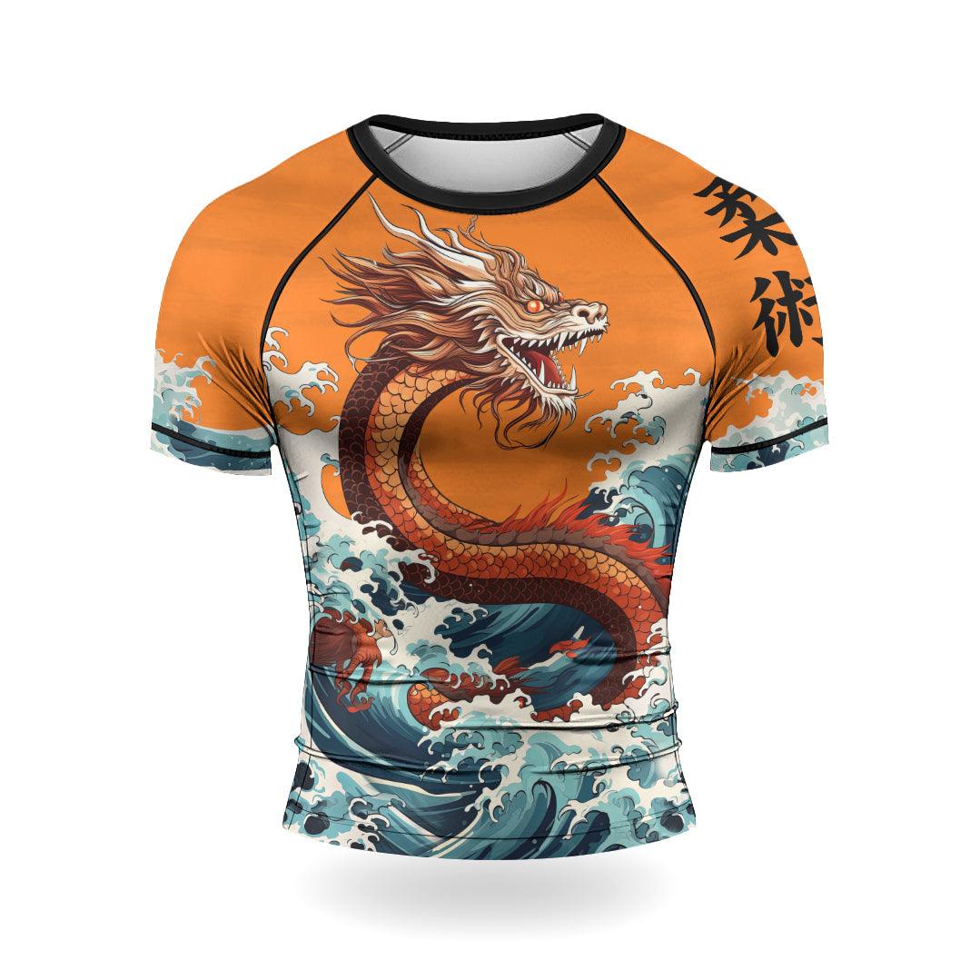 Rashninja Mythical Majesty Dragon Men's Short Sleeve Rash Guard