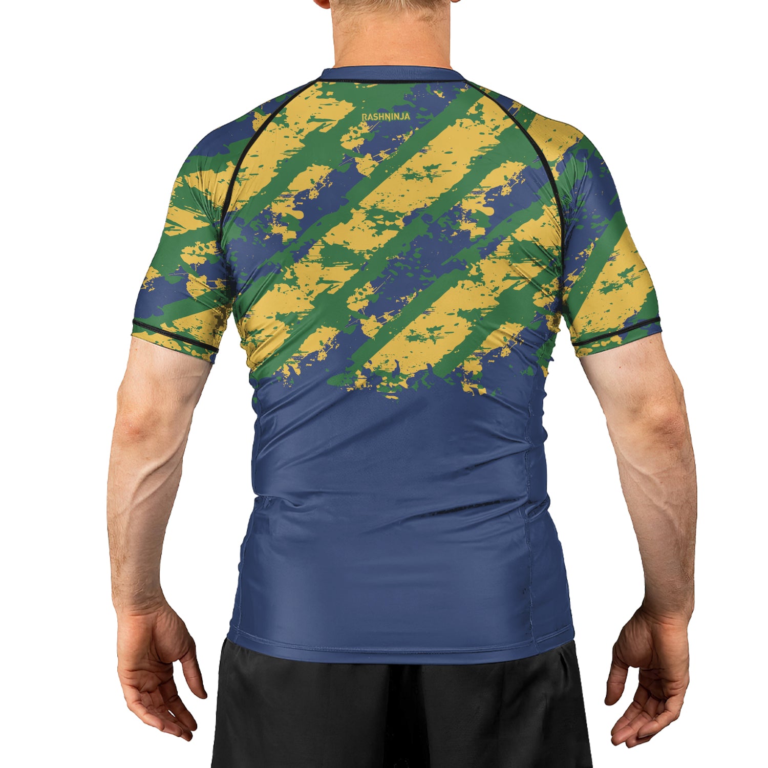 Rashninja Flag of Brazil’s Champions Men's Short Sleeve Rash Guard