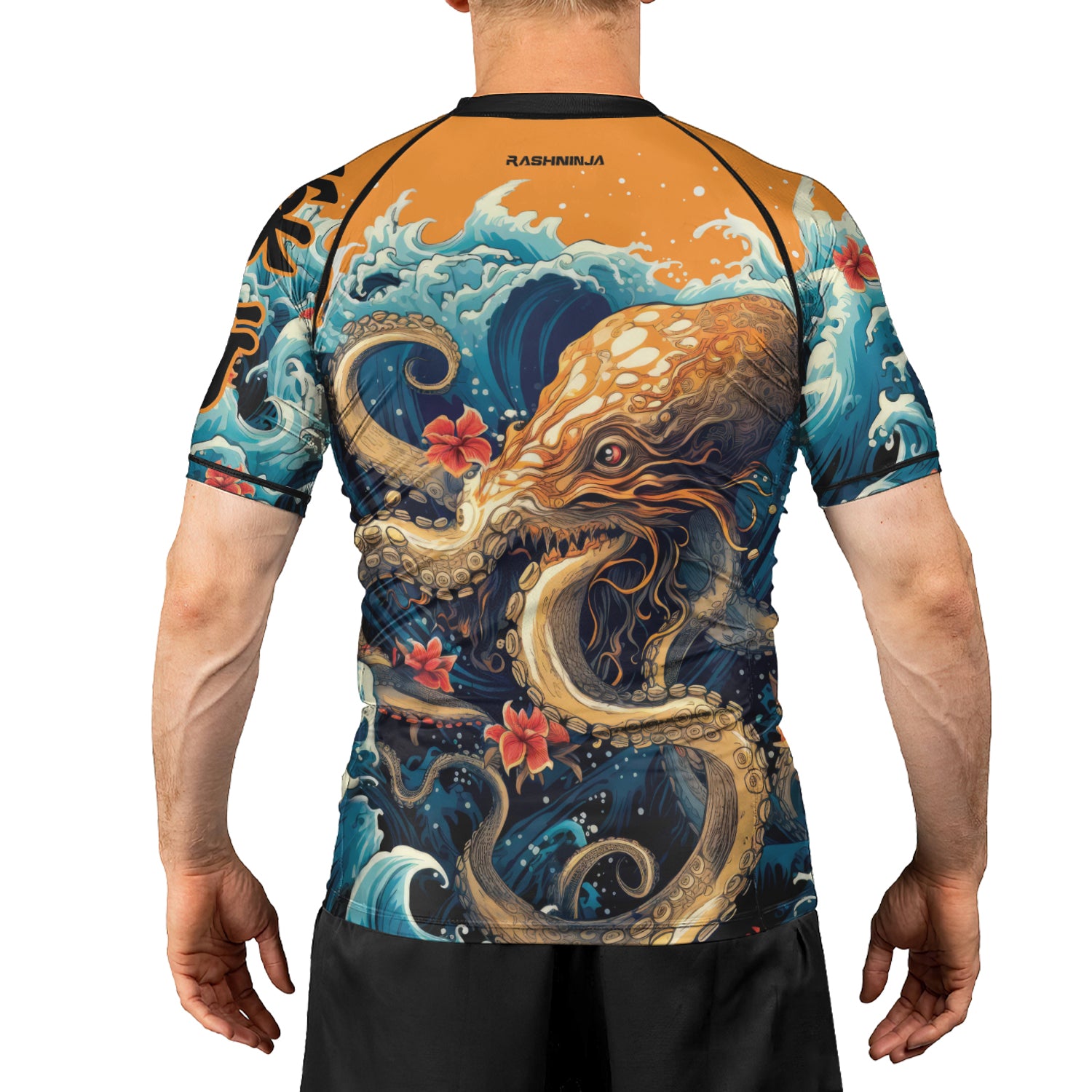 Rashninja Octopus Waves Men's Short Sleeve Rash Guard | Rash Guard