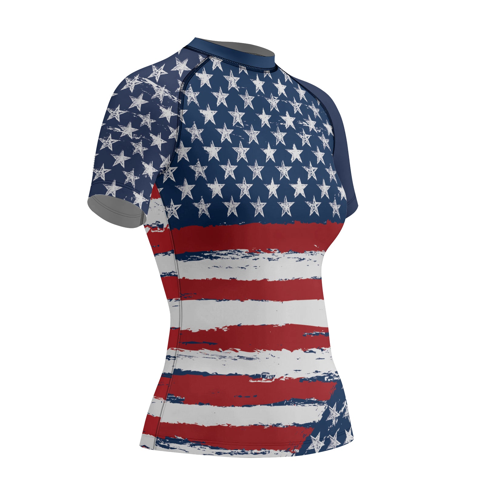 Rashninja Flag of the United States Women's Short Sleeve Rash Guard