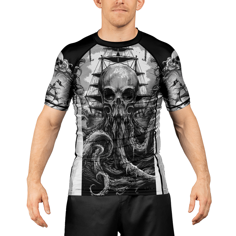 Rashninja Cthulhu Cultist Men's Short Sleeve Rash Guard - Rashninja LLC