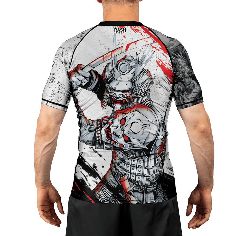 Rashninja Samurai Warrior Sword Men's Short Sleeve Rash Guard - Rashninja LLC