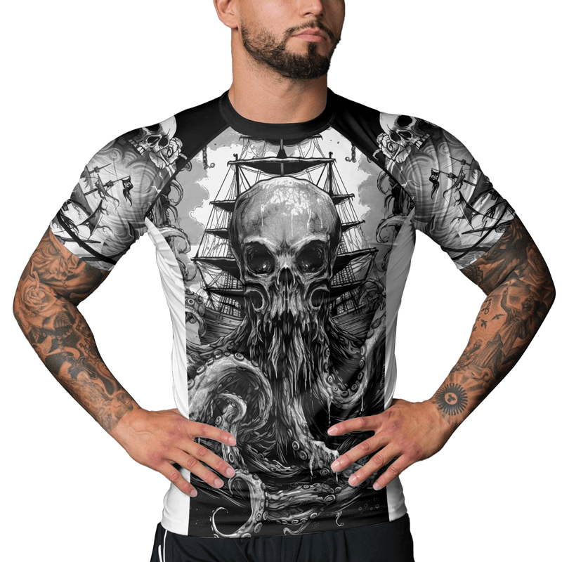 Rashninja Cthulhu Cultist Men's Short Sleeve Rash Guard - Rashninja LLC