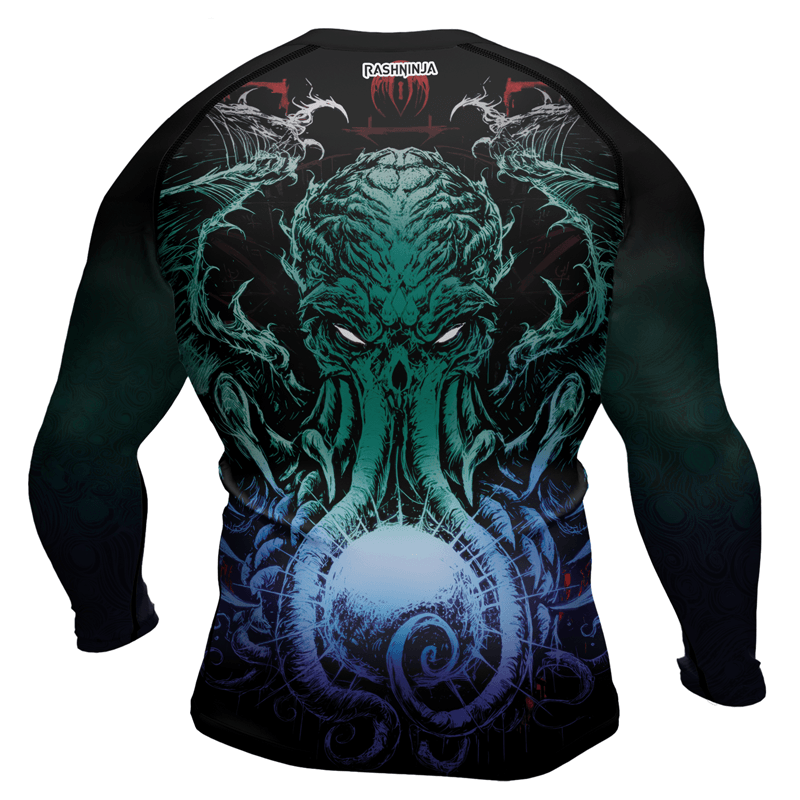 Rashninja Awaken the Great Old One Men's Long Sleeve Rash Guard - Rashninja LLC