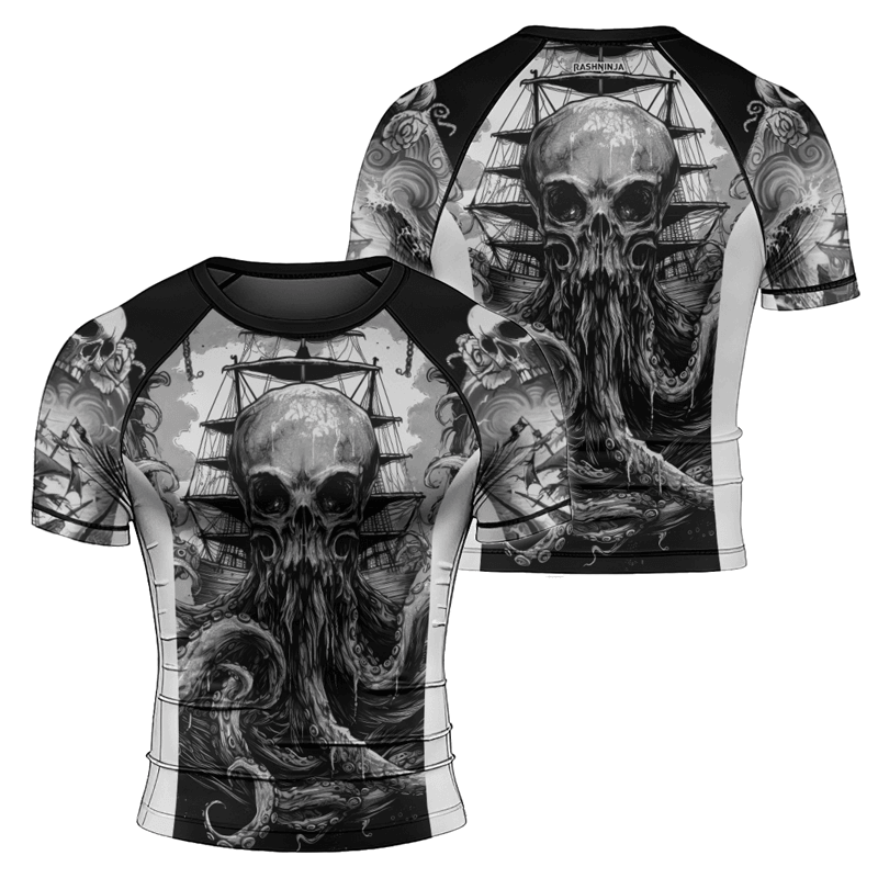 Rashninja Cthulhu Cultist Men's Short Sleeve Rash Guard - Rashninja LLC