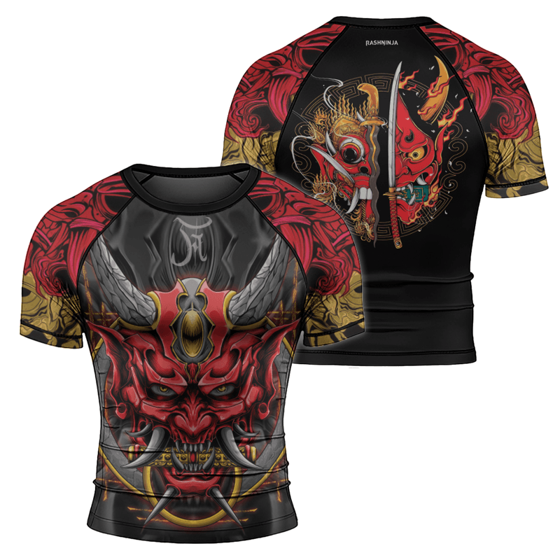 Rashninja Oni's Japanese Folklore Men's Short Sleeve Rash Guard