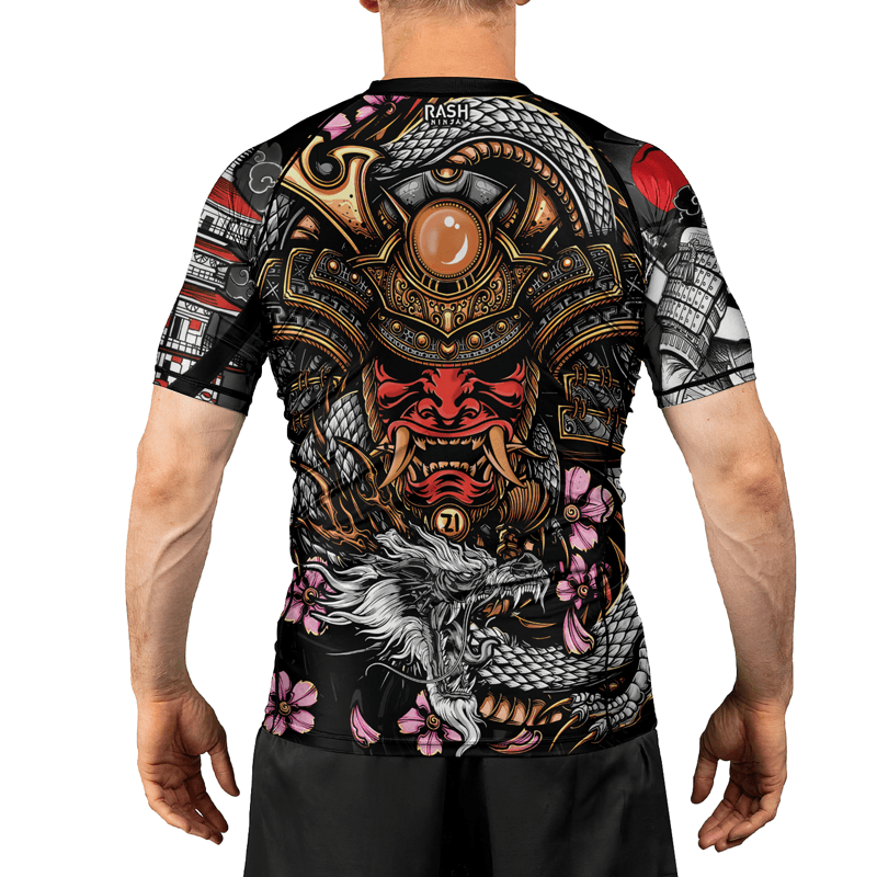 Rashninja Samurai Spirit Men's Short Sleeve Rash Guard - Rashninja LLC