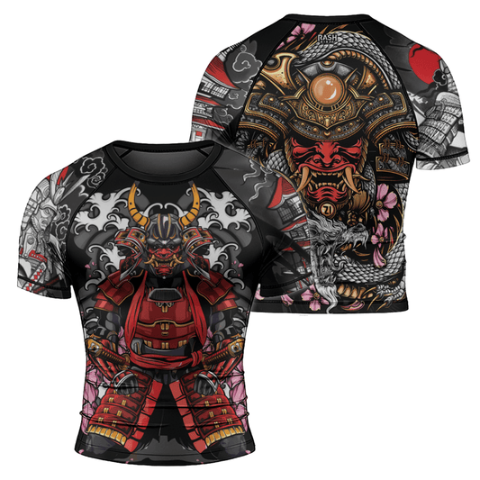 Rashninja Samurai Spirit Men's Short Sleeve Rash Guard - Rashninja LLC