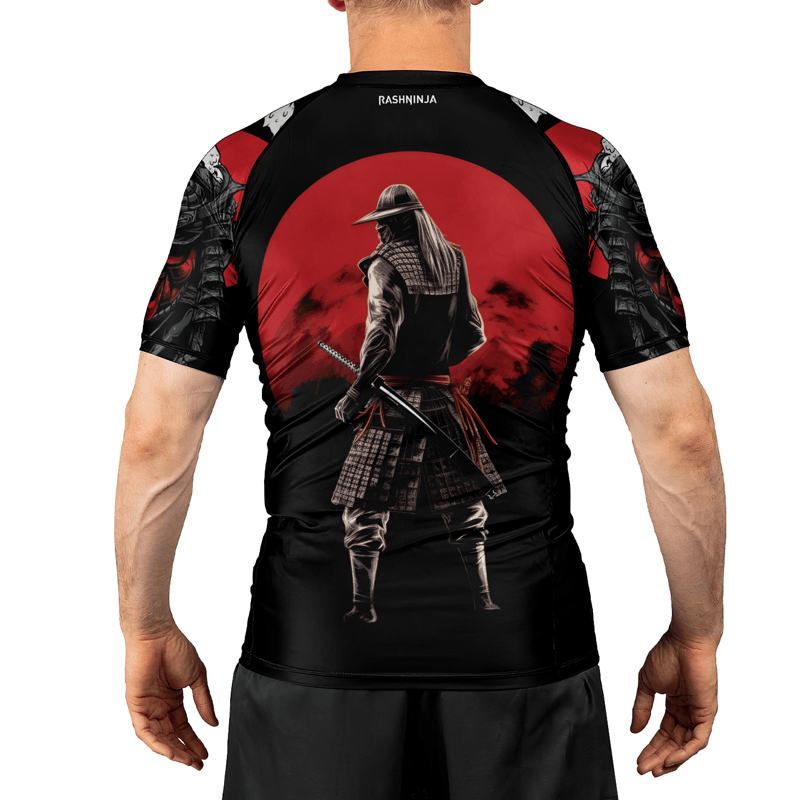 Rashninja Samurai Warrior Katana Men's Short Sleeve Rash Guard - Rashninja LLC
