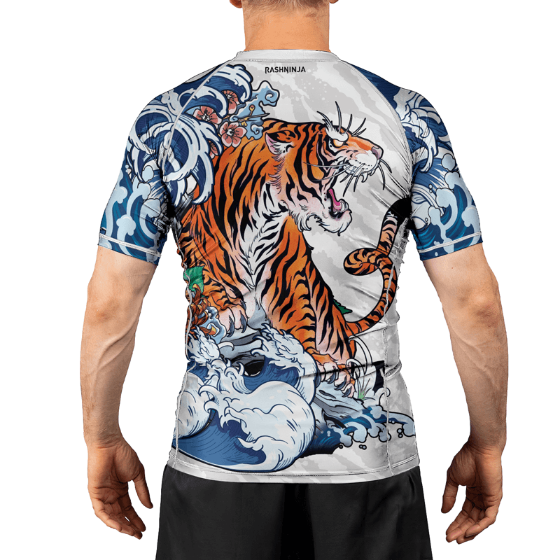Rashninja Tiger King Men's Short Sleeve Rash Guard | Fightwear
