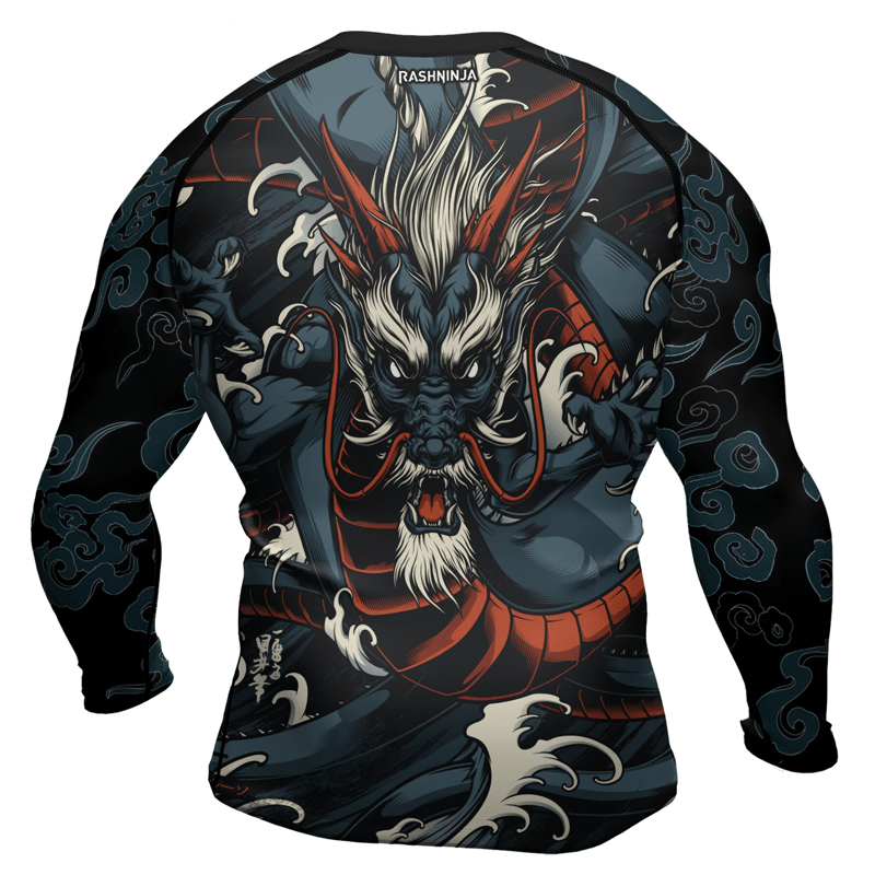 Rashninja Strong As A Dragon Men's Long Sleeve Rash Guard | Fightwear