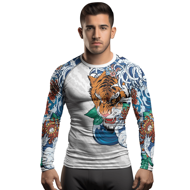 Rashninja Tiger King Men's Long Sleeve Rash Guard | Fightwear