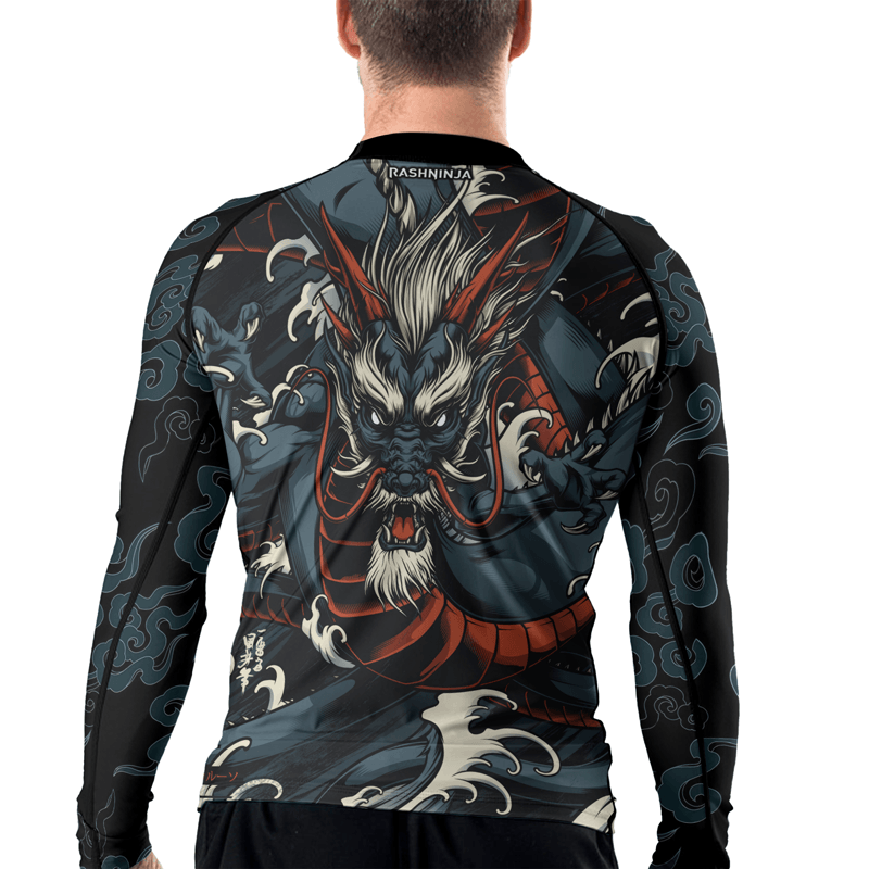Rashninja Strong As A Dragon Men's Long Sleeve Rash Guard | Fightwear