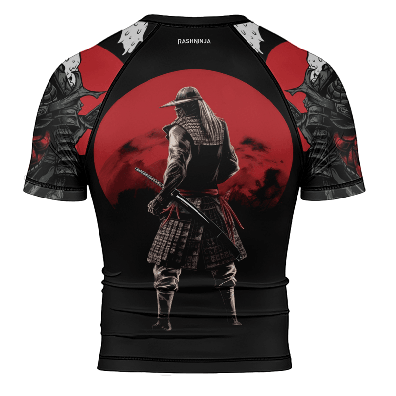 Rashninja Samurai Warrior Katana Men's Short Sleeve Rash Guard - Rashninja LLC