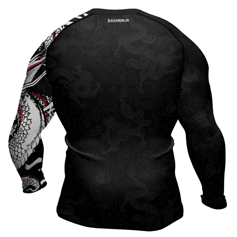 Rashninja Mighty Dragon Men's Long Sleeve Rash Guard - Rashninja LLC