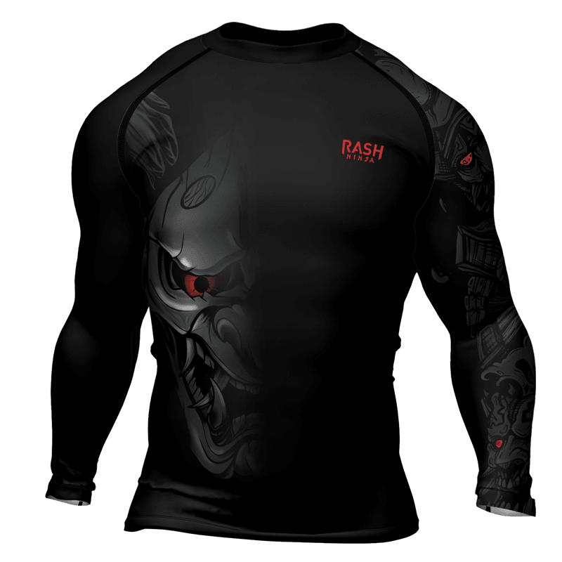 Rashninja Fire Eye Oni Men's Long Sleeve Rash Guard| Fightwear
