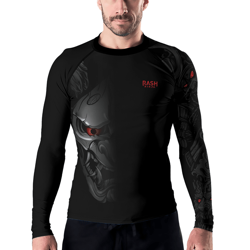 Rashninja Fire Eye Oni Men's Long Sleeve Rash Guard| Fightwear