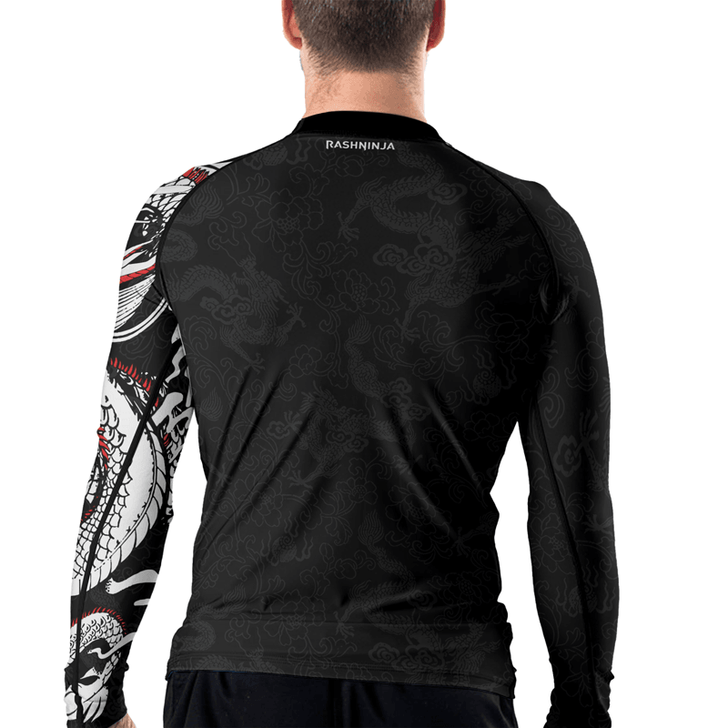 Rashninja Mighty Dragon Men's Long Sleeve Rash Guard - Rashninja LLC