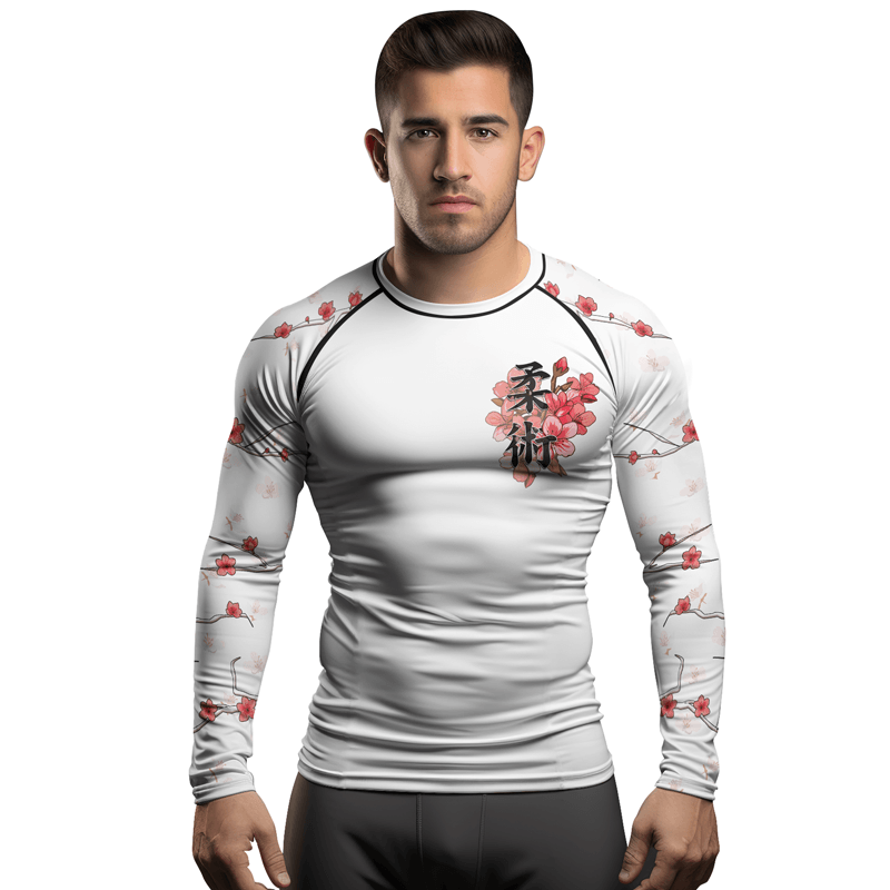 Jonin Rash Guard Rashninja Oni Blossom Fusion Men's Long Sleeve Rash Guard | Fightwear