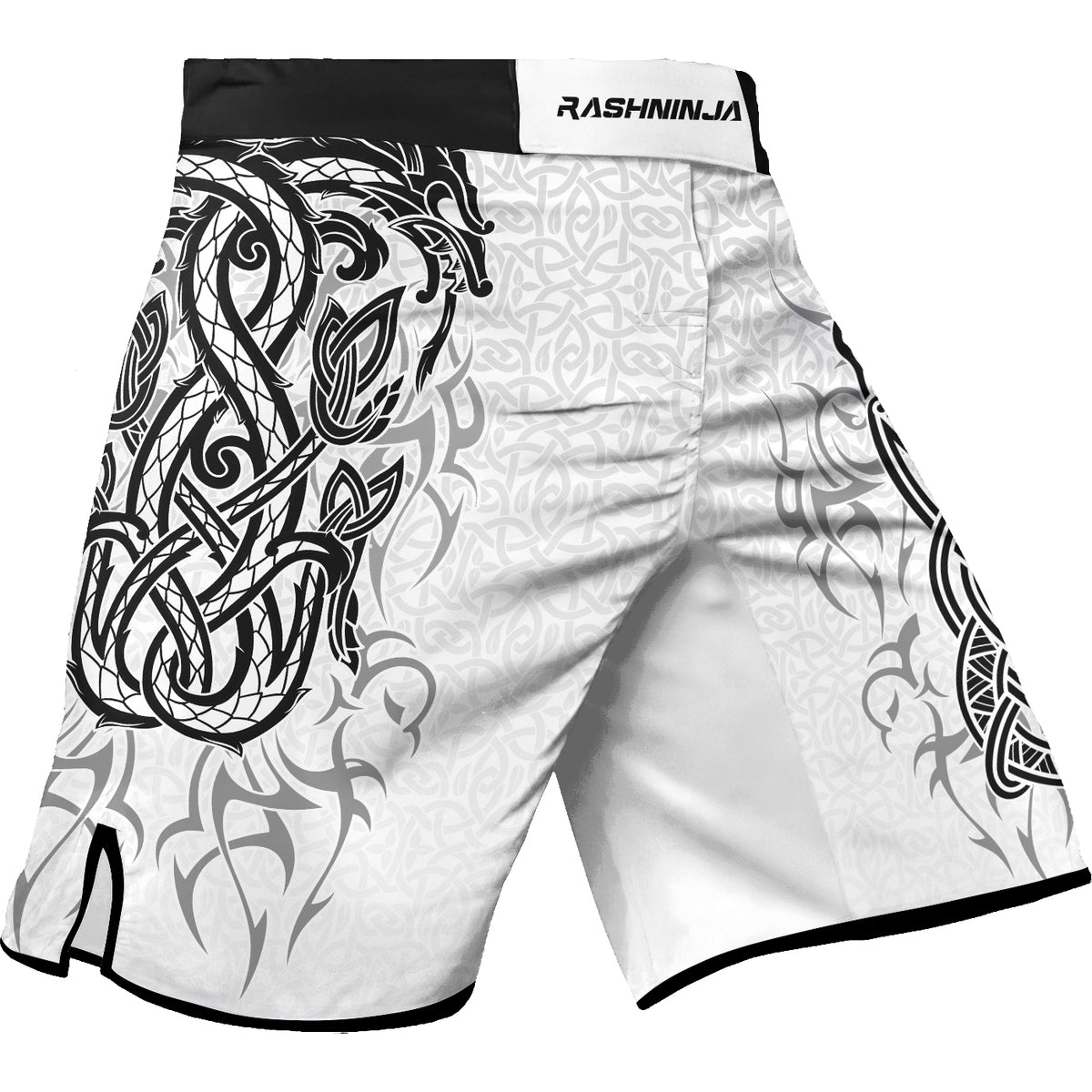 Rashninja Viking Dragon Majesty Ranked Men's Fight Shorts | MMA Shorts