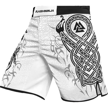 Rashninja Viking Dragon Majesty Ranked Men's Fight Shorts