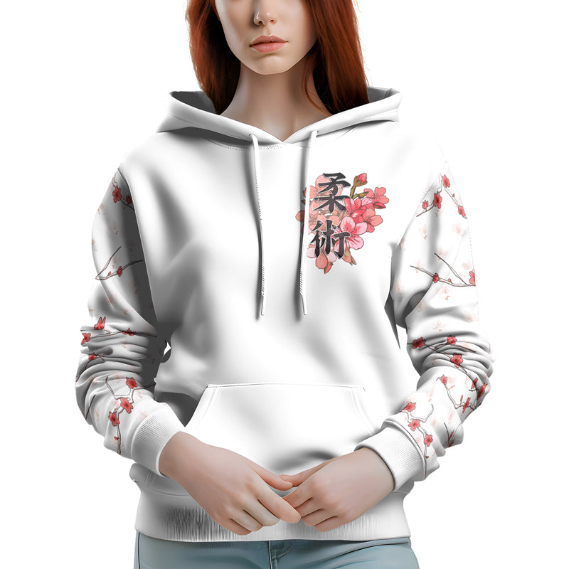 Rashninja Oni Blossom Fusion AOP Hoodie | Japanese Samurai Hoodie