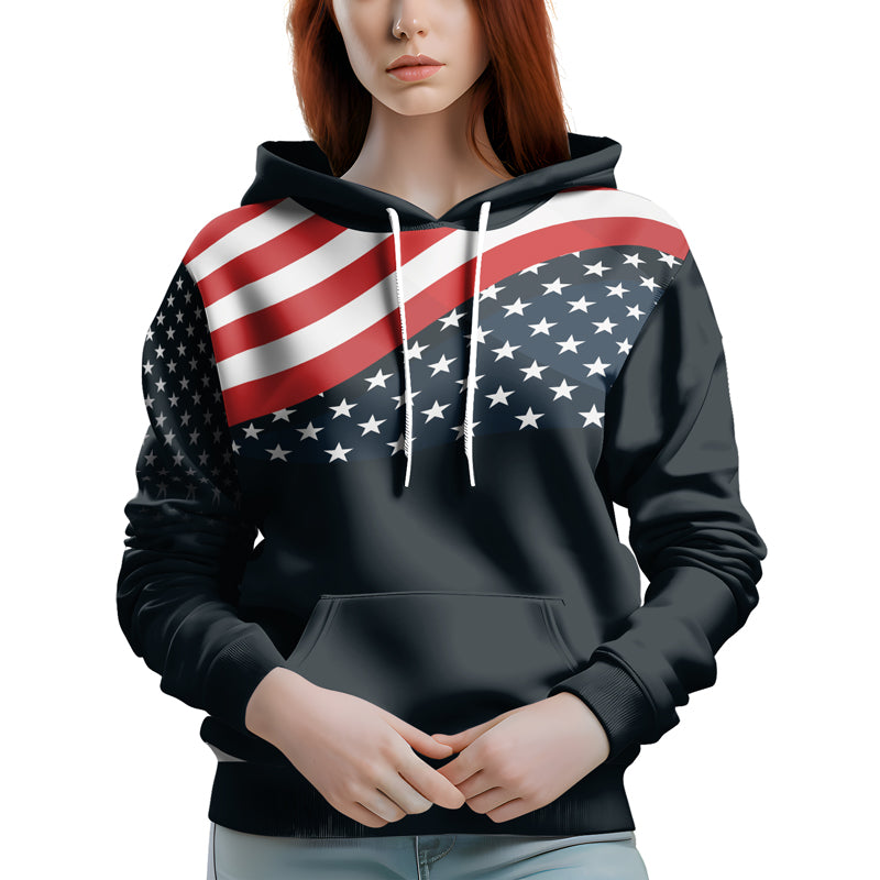 Rashninja Patriotic American Flag AOP Hoodie | Patriotic Hoodies