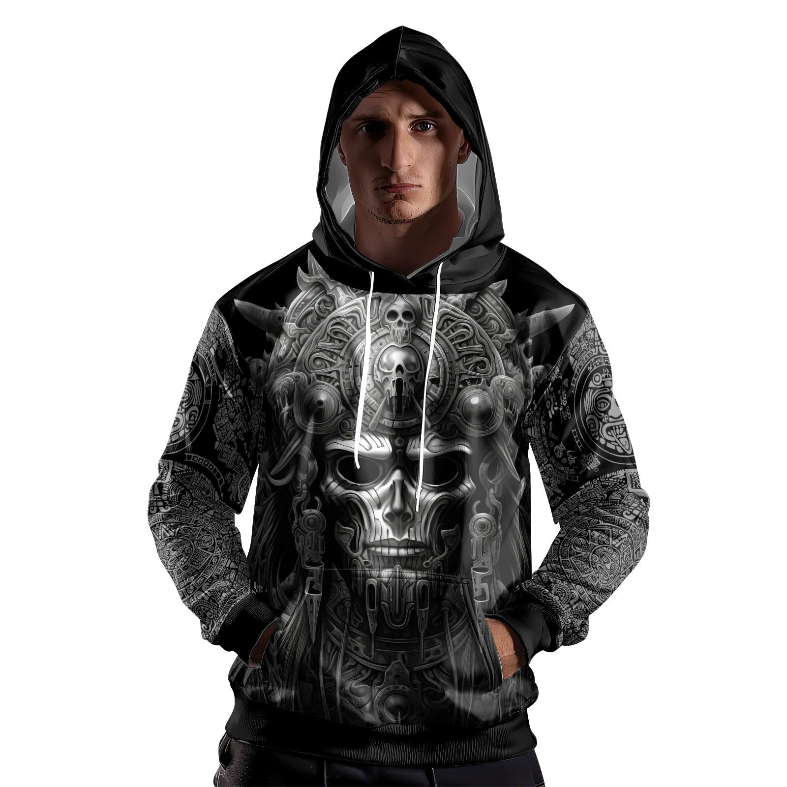 Rashninja Aztec Tribe Headman AOP Hoodie